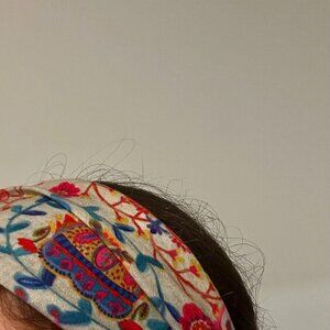 "Natural Life" Boho Floral Bandeau/ Wide Headband | Multicolor Yoga Hair Wrap